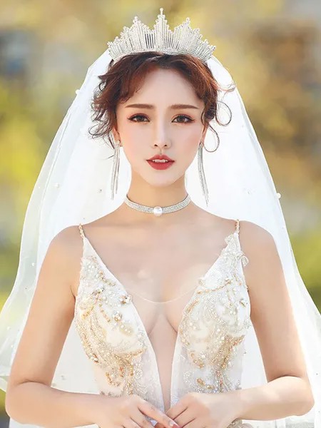 Milanoo Wedding Headpiece Royal Queen Crown Princess Tiara Headbands For Women Bridal Party Headpiec