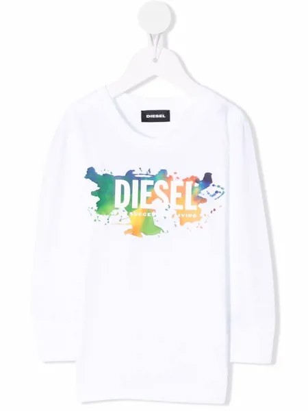 Diesel Kids футболка с длинными рукавами и логотипом