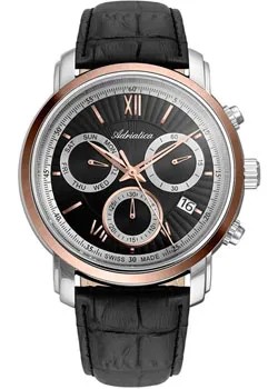 Швейцарские наручные  мужские часы Adriatica 8193.R266CH. Коллекция Chronograph
