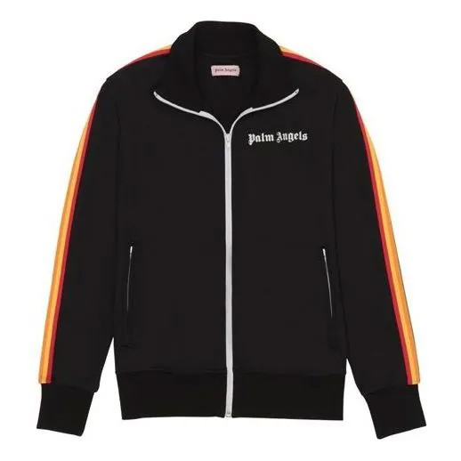 Куртка Men's PALM ANGELS Black Rainbow Track Jacket Stripe, черный