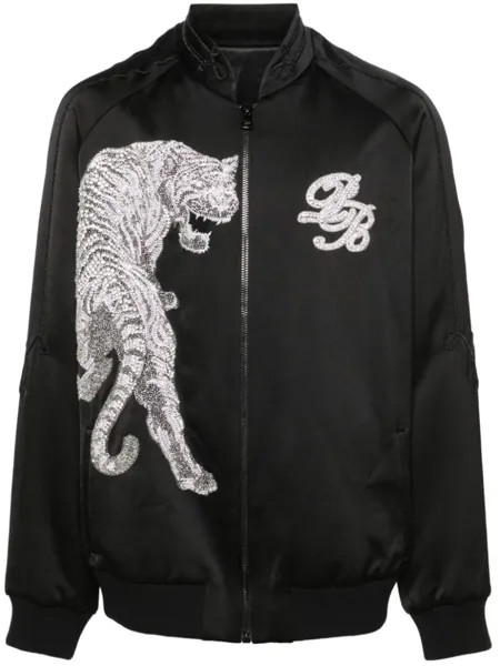Бомбер Tiger с кристаллами Balmain, черный