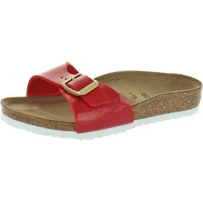 Birkenstock Girls Madrid Красные лакированные сандалии на плоской подошве 30 BHFO 2822