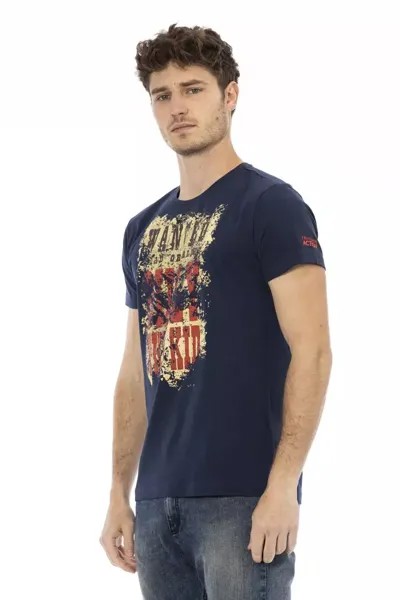 Хлопковая мужская футболка Trussardi Action, синий