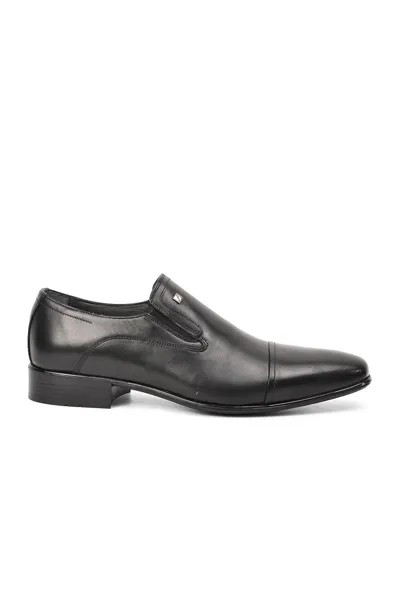 Черные мужские классические туфли из натуральной кожи 3015-3 Fosco