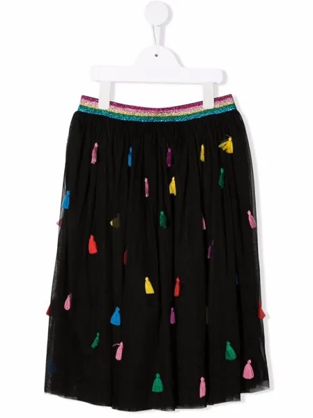 Stella McCartney Kids юбка из тюля с кисточками