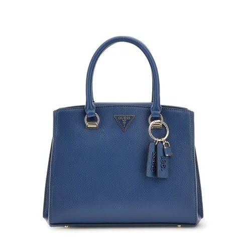 Сумка тоут GUESS Noelle, фактура матовая, зернистая, синий