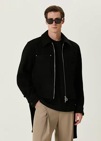 Черная шерстяная куртка Wooyoungmi
