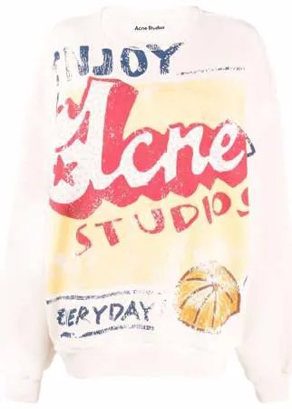Acne Studios толстовка оверсайз с принтом