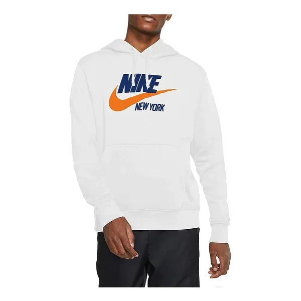 Толстовка Nike Sportswear New York Fleece Hoodie 'White', белый