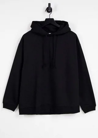Черный худи в стиле oversized Topshop-Черный цвет