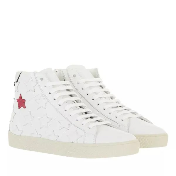 Кроссовки lace up tennis sneakers Saint Laurent, белый