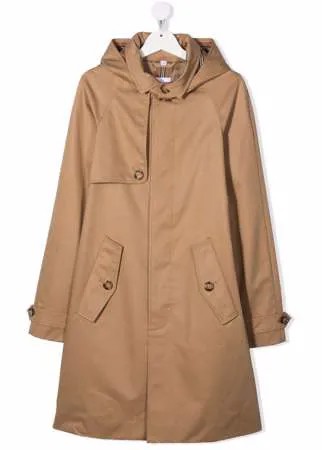 Burberry Kids пальто с капюшоном и длинными рукавами