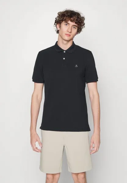 Рубашка поло SHORT SLEEVE BUTTON PLACKET SLITS EMBROIDE Marc O'Polo, цвет black