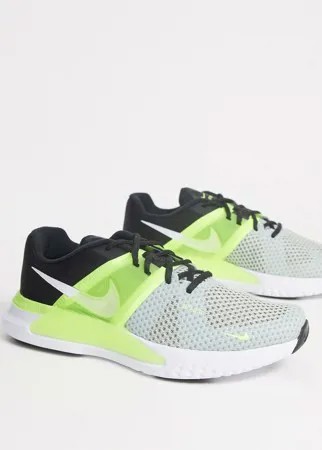 Черно-зеленые кроссовки Nike Training Renew Fusion-Черный