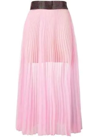 Christopher Kane плиссированная юбка с декорированным поясом