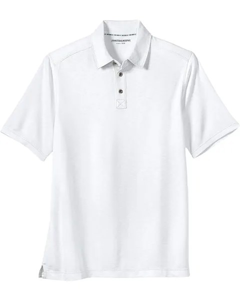 Поло Johnston & Murphy Vintage Slub, белый