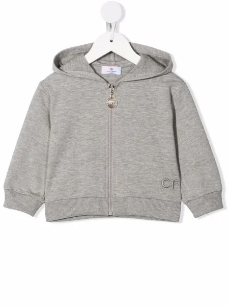 Chiara Ferragni Kids худи с вышитым логотипом