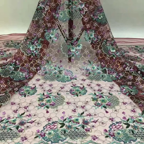 Высокое качество ткани с пайетками/вышивка французский сетка тюль в нигерийском стиле ткани/вечернее платье для девочек на свадьбу, вечерн...