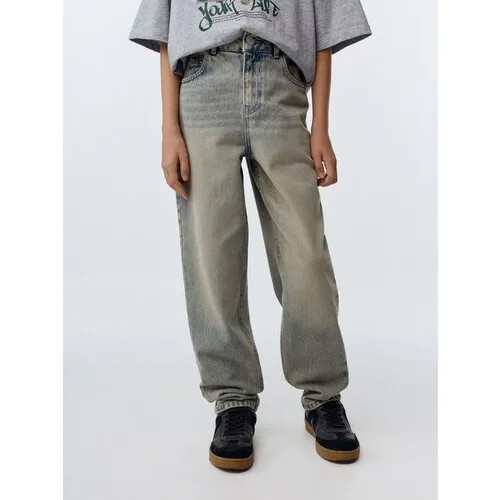 Джинсы  Sela Baggy, размер 152, голубой индиго