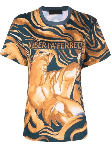 Alberta Ferretti футболка с логотипом, синий