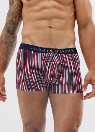 Боксеры-брифы в полоску с логотипом Tommy Hilfiger-Темно-синий