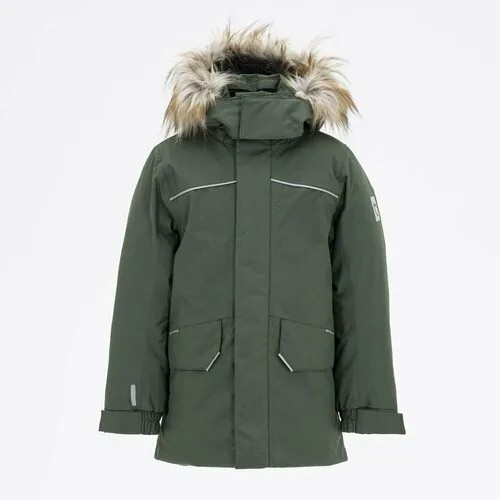 Куртка КОТОФЕЙ, размер 128, зеленый