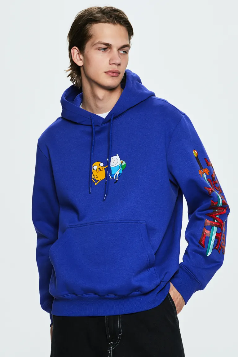Толстовка regular fit с капюшоном H&M, синий