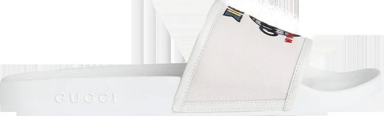 Сандалии Gucci Slide Worldwide Flag - White, белый