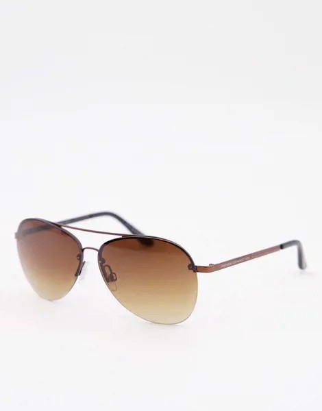 Солнцезащитные очки-авиаторы French Connection-Коричневый цвет
