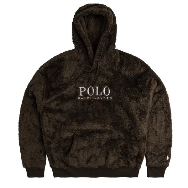 Толстовка Logo Pile Fleece Hoodie Polo Ralph Lauren, цвет dark beech