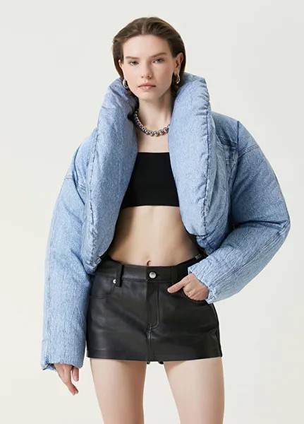 Джинсовая куртка с воротником Alexander Wang, синий
