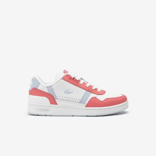 Кеды LACOSTE, размер 5, белый/коралловый