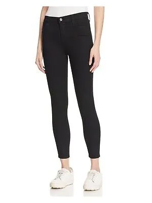 J BRAND Женские черные джинсовые укороченные джинсы скинни с высокой талией и карманами на молнии 25