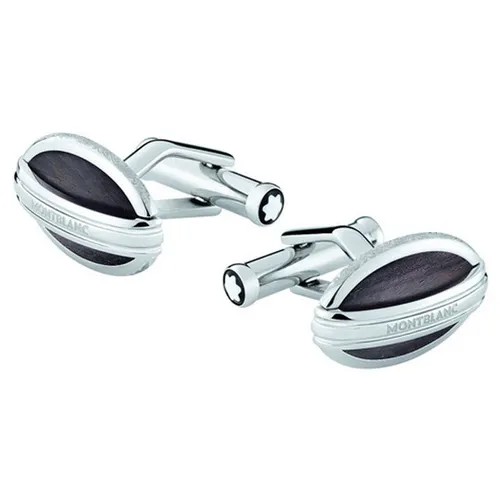 Запонки Montblanc, нержавеющая сталь, серебряный