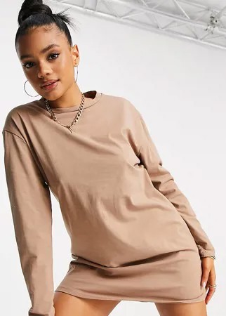 Коричневое платье-лонгслив Missguided-Коричневый цвет