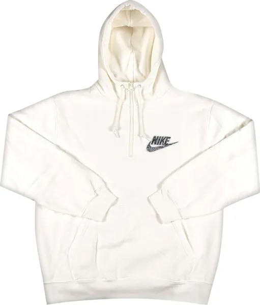 Толстовка Supreme x Nike Half Zip Hooded Sweatshirt 'White', белый