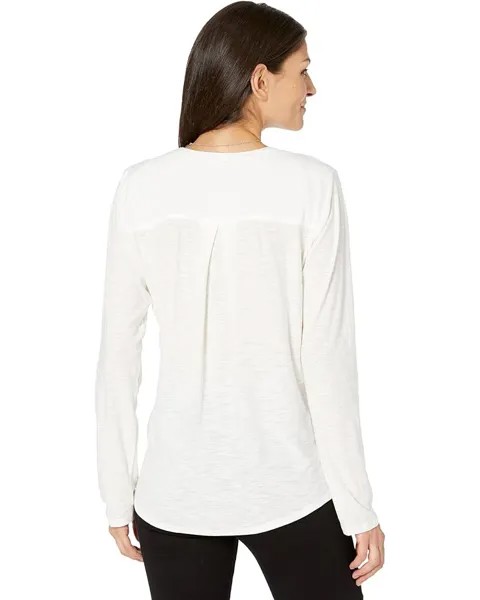 Футболка Vince Camuto Y-Neck Henley Tee, цвет New Ivory