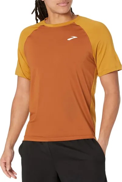 Футболка Brooks Atmosphere Short Sleeve Tee 2.0, цвет Hazelwood/Ochre