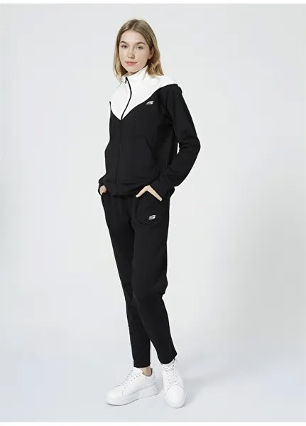 Костюм с круглым вырезом, обычный черный женский спортивный костюм, комплект Skechers