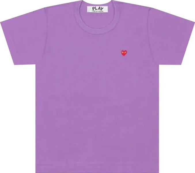 Футболка Comme des Garçons PLAY Small Red Heart T-Shirt 'Purple', фиолетовый