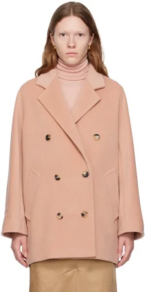 Розовое пальто с ребусом Max Mara