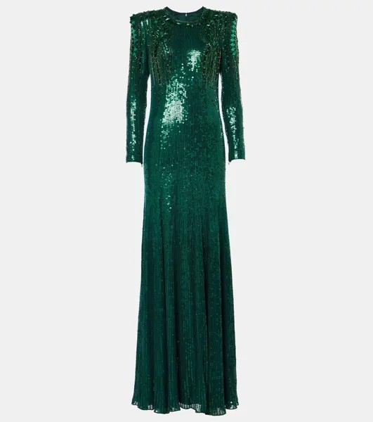 Платье Paloma, украшенное пайетками Jenny Packham, цвет green absinthe