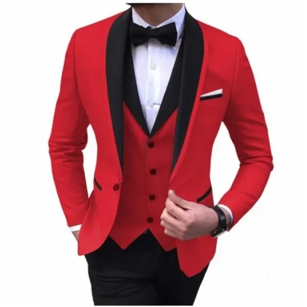Последний Костюм Homme Mariage розовый модный костюм мужской Slim Fit Комплект со смокингом жениха 3 предмета костюмы (куртка + брюки + жилет + галстук-...