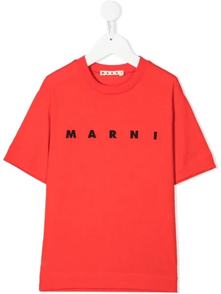 Marni Kids футболка с логотипом
