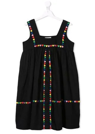 Stella McCartney Kids расклешенное платье с вышивкой