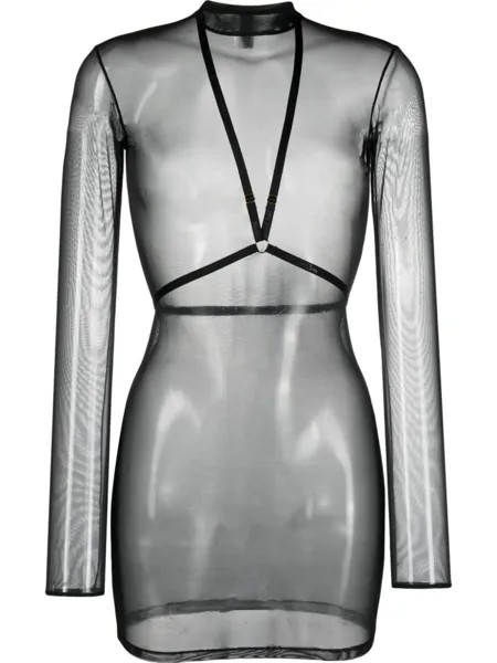 Maison Close сетчатое платье, черный