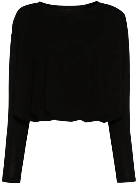 PINKO футболка из драпированного джерси, черный