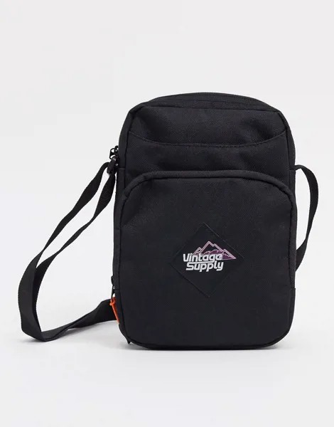 Черная сумка через плечо Vintage Supply-Черный цвет