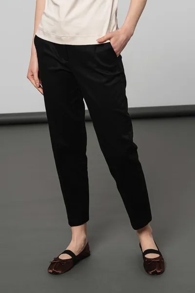 Укороченные брюки чинос со средней талией Stefanel, черный