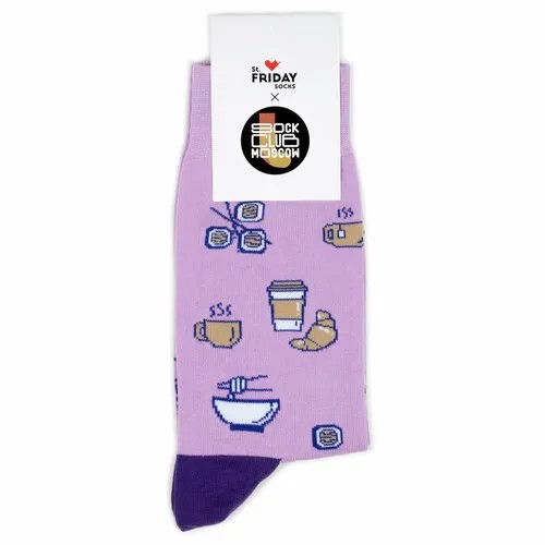 Носки St. Friday x Sock Club Moscow носки с рисунками Шопинг - Еда, размер 38-41